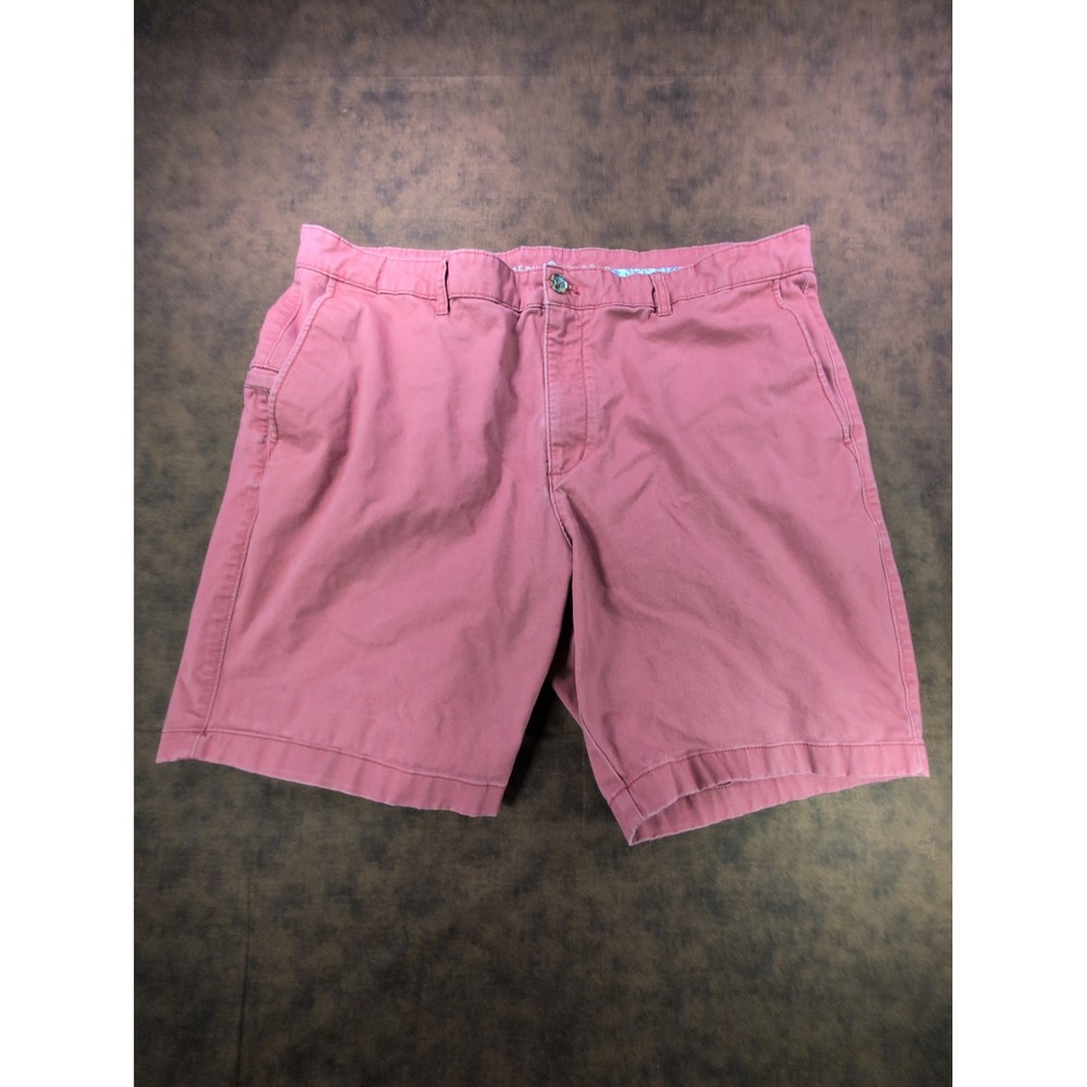 Joseph Abboud Mens Saltwater Red Cotton Stretch‎ Chino Shorts Size 42 Flat Front